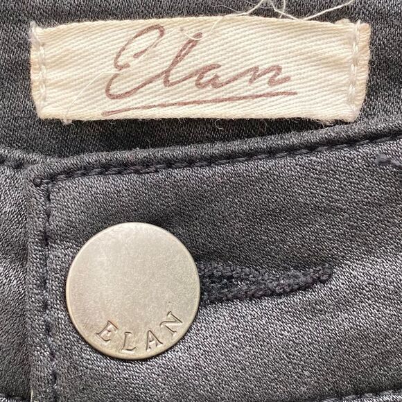 Elan Black Coated Skinny Button Up Ankle Jeans. Size Small. EUC! - Picture 5 of 7